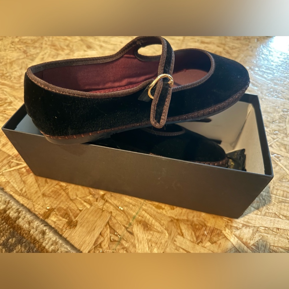 Flabelus Sethe Brown Black Velvet Mary Jane